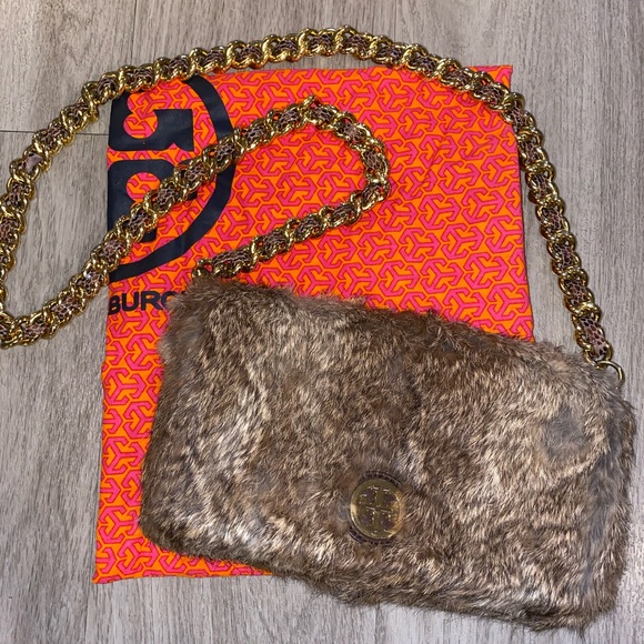 Tory Burch Handbags - Tory, Burch Brown fur bag